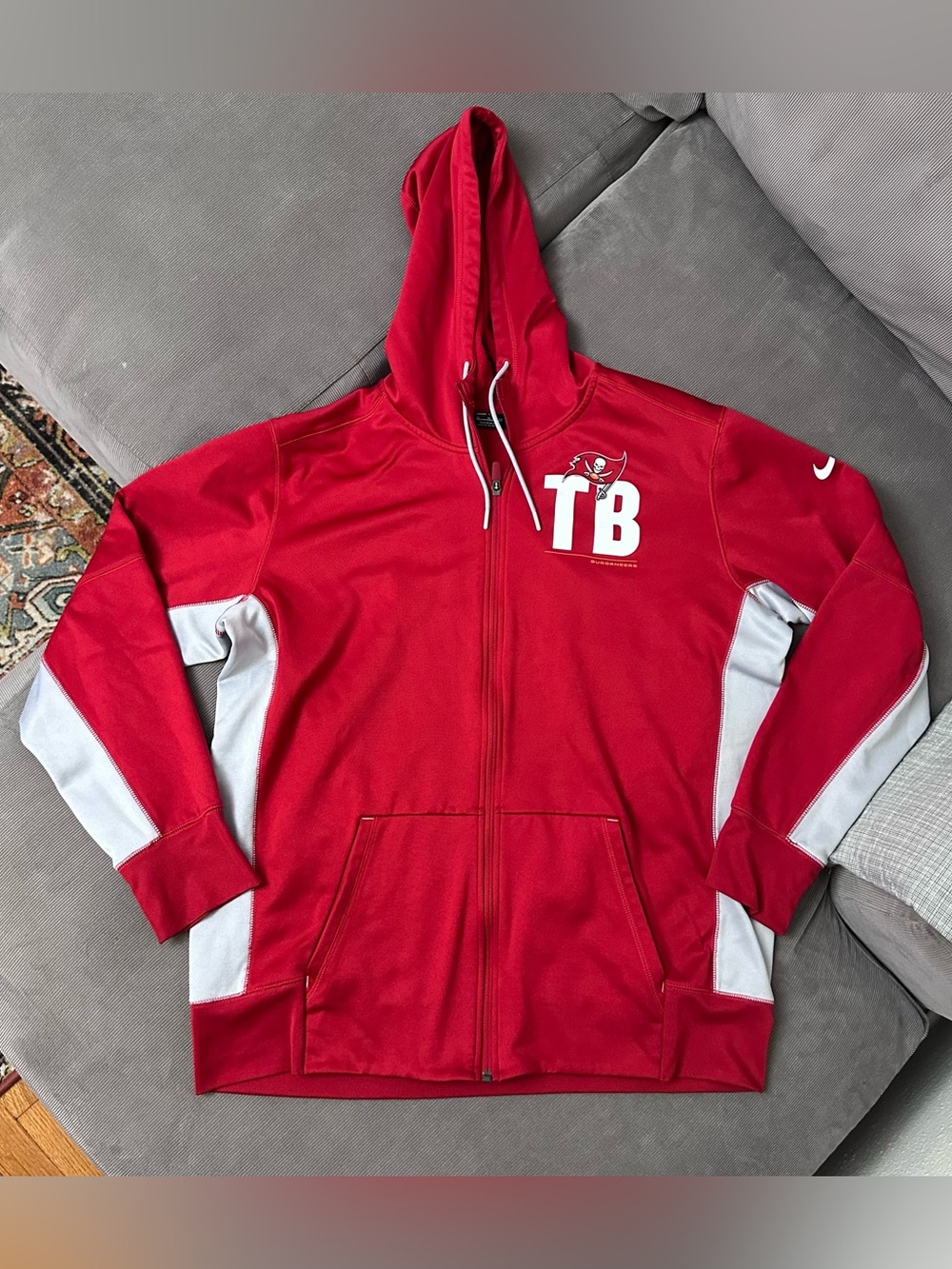 Nike Team Apparel Tampa Bay Buccaneers Full Zip Hoodie Jacket Size XL